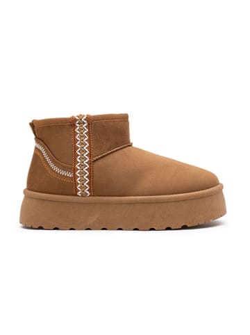 Foreverfolie Winterboots in Hellbraun