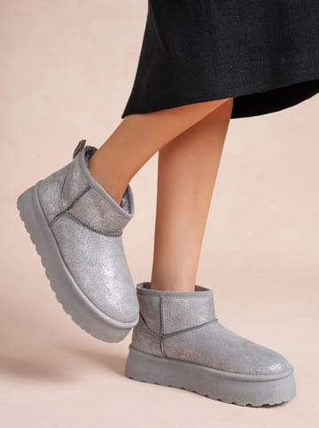 Foreverfolie Winterboots in Silber
