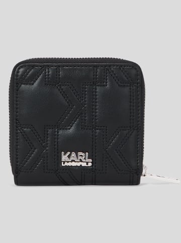 Karl Lagerfeld Leren portemonnee zwart