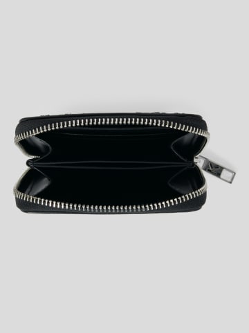 Karl Lagerfeld Leder-Geldbörse in Schwarz