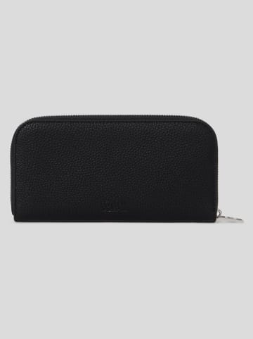Karl Lagerfeld Leder-Geldbörse in Schwarz