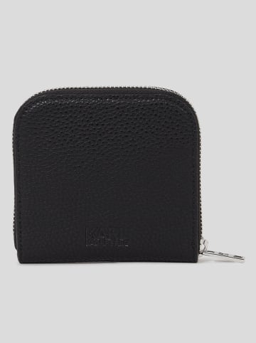 Karl Lagerfeld Leder-Geldbörse in Schwarz