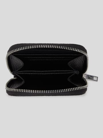 Karl Lagerfeld Leder-Geldbörse in Schwarz
