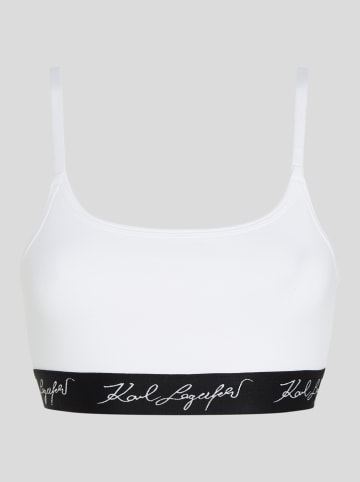 Karl Lagerfeld Top w kolorze białym