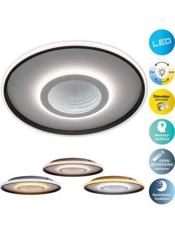 näve LED-Deckenleuchte "Redona" in Schwarz/ Weiß - EEK E (A bis G)