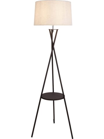 näve Standleuchte "Tora" in Creme/ Braun - (H)158 x Ø 51 cm