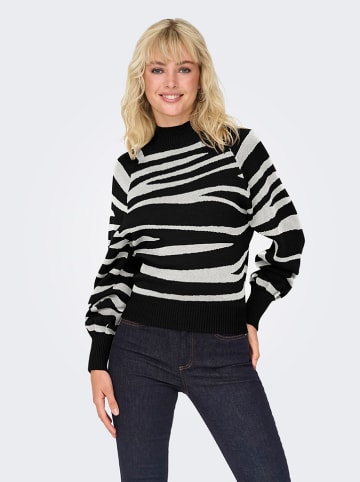 ONLY Pullover "Frida" in Schwarz/ Weiß