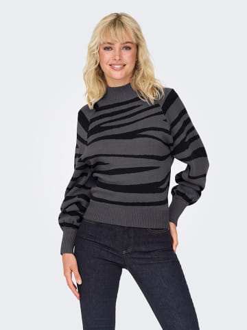 ONLY Pullover "Frida" in Anthrazit/ Schwarz