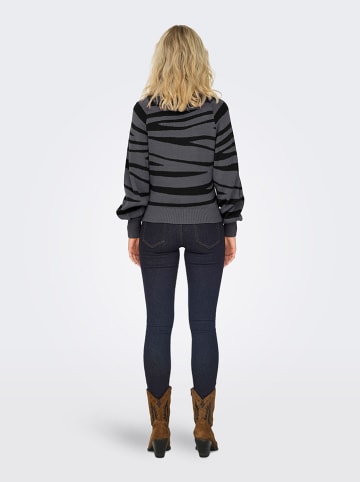 ONLY Pullover "Frida" in Anthrazit/ Schwarz