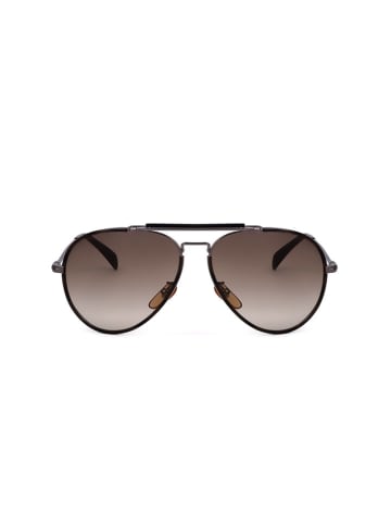 David Beckham Herren-Sonnenbrille in Schwarz-Silber/ Braun