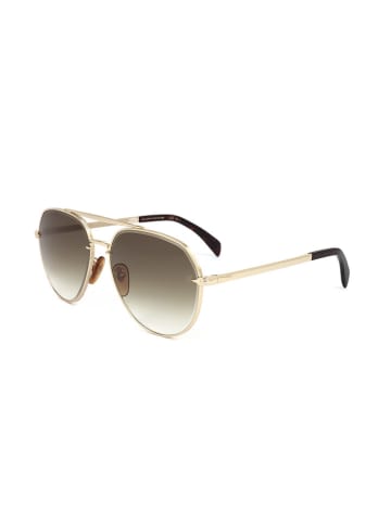 David Beckham Herren-Sonnenbrille in Gold/ Grau