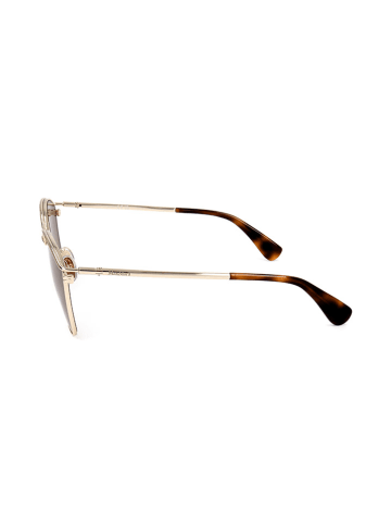 MaxMara Damskie okulary przeciwsłoneczne w kolorze złoto-jasnobrązowym