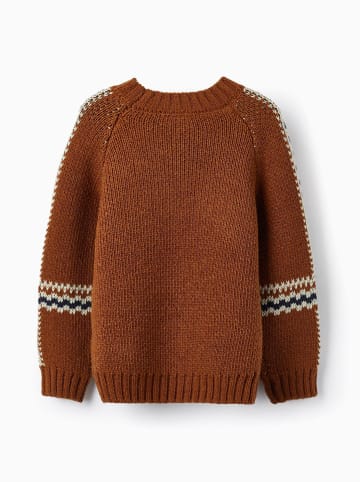 ZIPPY Pullover in Hellbraun