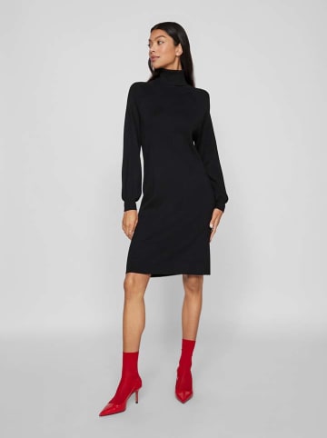 Vila Strickkleid in Schwarz