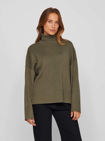 Vila Rollkragenpullover in Khaki