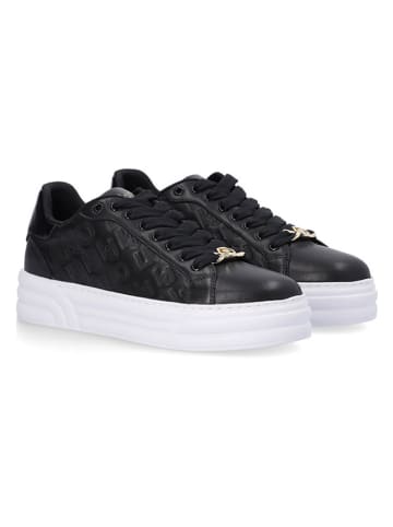 Liu Jo Skórzane sneakersy w kolorze czarnym