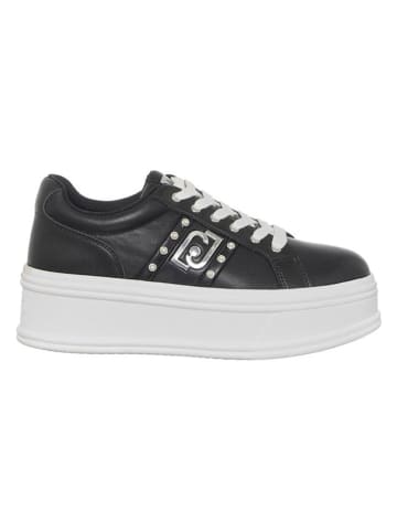 Liu Jo Leder-Sneakers in Schwarz