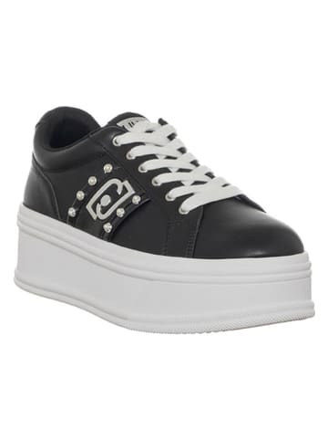 Liu Jo Leder-Sneakers in Schwarz
