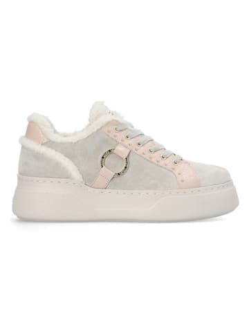 Liu Jo Skórzane sneakersy w kolorze beżowym