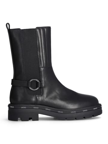 Liu Jo Leder-Boots in Schwarz