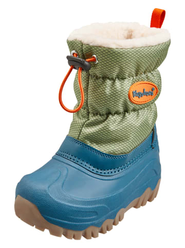Playshoes Winterstiefel in Blau/ Khaki