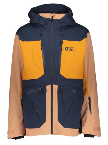 PICTURE Ski-/ Snowboardjacke "Naikoon" in Dunkelblau/ Orange/ Hellbraun