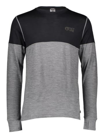 PICTURE Longsleeve in Grau/ Schwarz