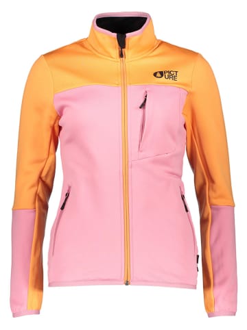 PICTURE Fleece vest "Rommana" lichtroze/oranje