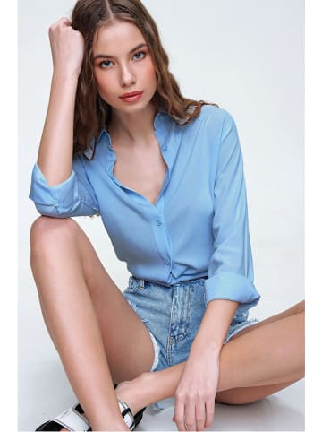 Trend Alacati Bluse in Hellblau