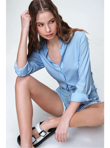 Trend Alacati Bluse in Hellblau
