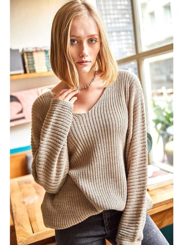 Olalook Pullover in Beige