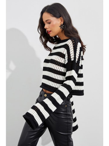 Cool and sexy Sweter w kolorze czarno-białym