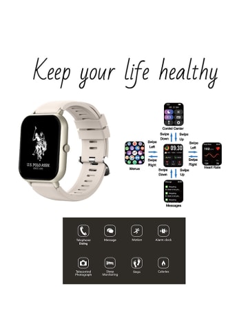 U.S. Polo Assn. Smartwatch w kolorze złoto-kremowym