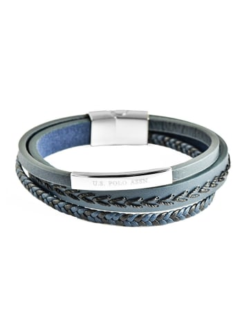 U.S. Polo Assn. Leder-Armband in Dunkelblau