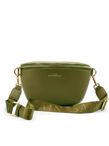 ATELIERS SAINT GERMAIN Skórzana saszetka w kolorze khaki - 26 x 15 x 9 cm