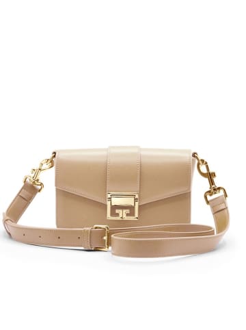 ATELIERS SAINT GERMAIN Leder-Umhängetasche in Beige - (B)20 x (H)13 x (T)5 cm