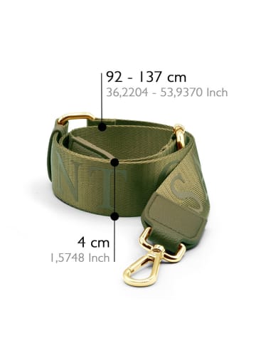 ATELIERS SAINT GERMAIN Pasek w kolorze khaki do torebki - dł. 137 cm