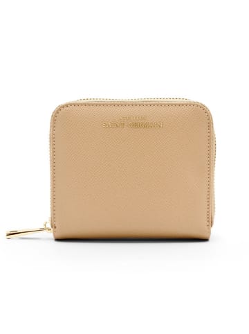 ATELIERS SAINT GERMAIN Leren portemonnee beige - (B)12,5,5 x (H)10,5 x (D)2 cm