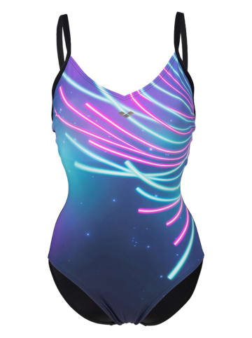 Arena Shape-Badeanzug in Schwarz/ Lila