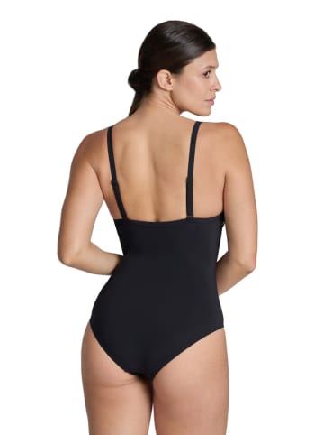 Arena Shape-Badeanzug in Schwarz/ Pink