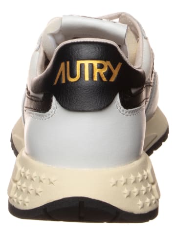 AUTRY Skórzane sneakersy "Reelwind Low" w kolorze biało-czarnym