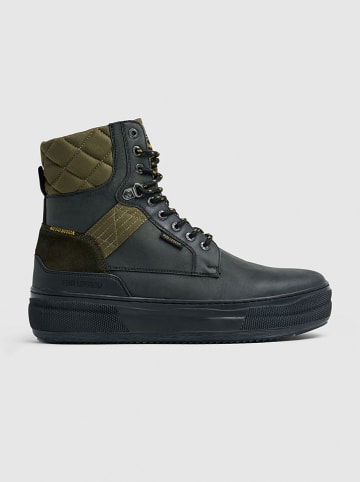 PME Legend Leder-Boots in Dunkelblau/ Grün
