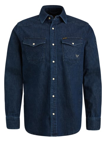 PME Legend Spijkerblouse donkerblauw