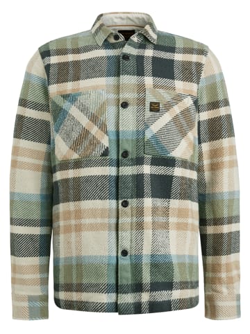 PME Legend Hemd in Beige/ Grün