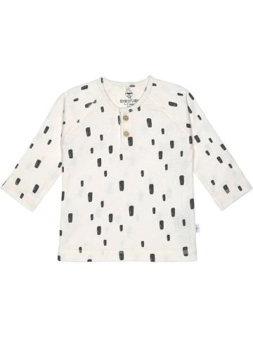 Lässig Longsleeve in Creme/ Dunkelblau