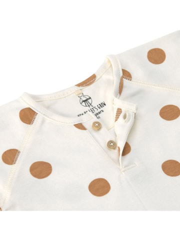 Lässig Longsleeve in Creme/ Hellbraun
