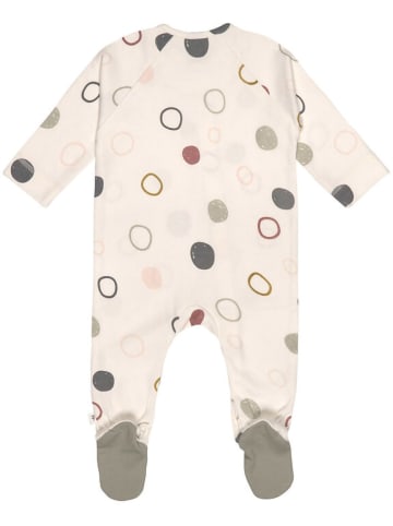 Lässig Schlafanzug mit Füßchen in Creme/ Khaki
