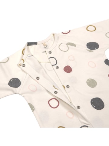 Lässig Schlafanzug mit Füßchen in Creme/ Khaki