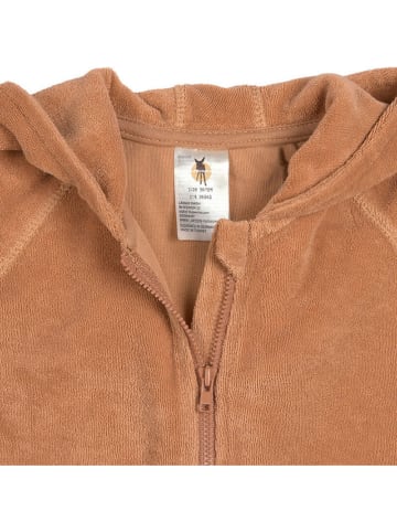 Lässig Sweatjacke in Hellbraun