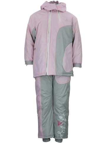Peak Mountain 2-delige ski-/snowboardoutfit lichtroze/grijs